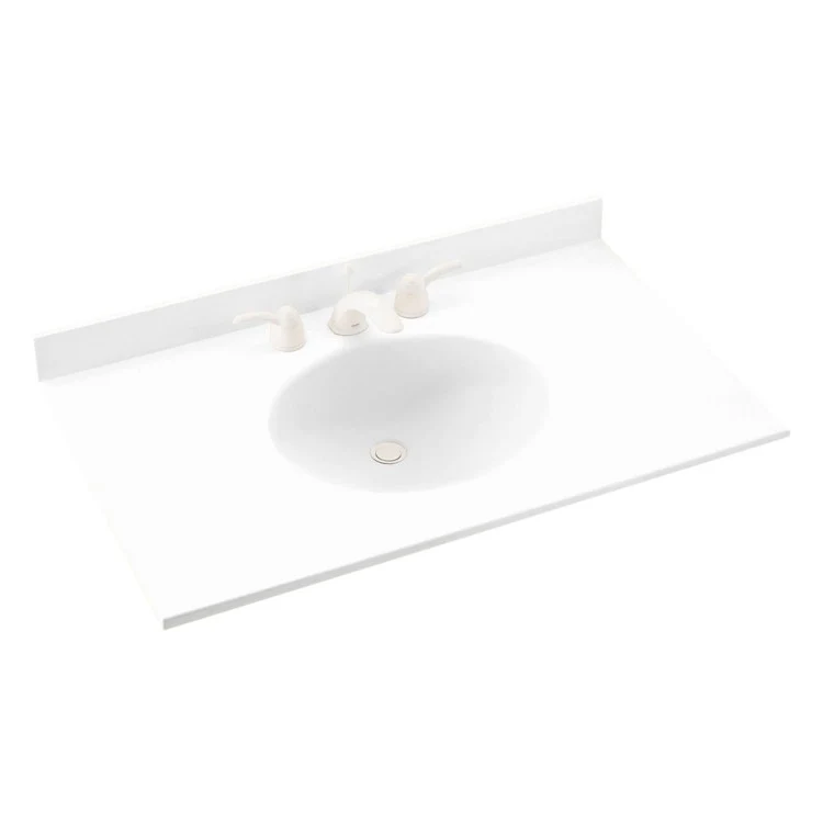 Vanity Top Ellipse 43 x 22 Inch ADA Ice Swanstone 3 Hole - Frankwebs