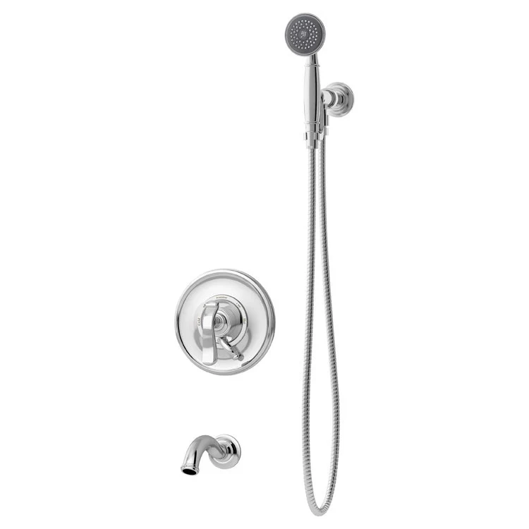Tub Trim Winslet with Handshower 2 Lever Polished Chrome 1.5 Gallons per Minute - Frankwebs