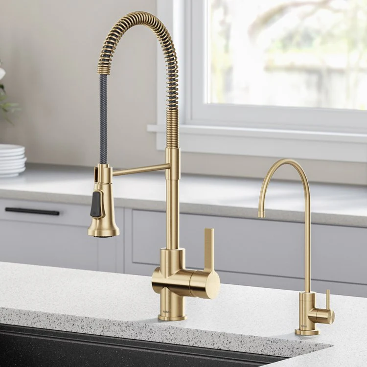 Britt Commercial-Style Kitchen Faucet and Purita Water Filter Faucet Combo - Frankwebs