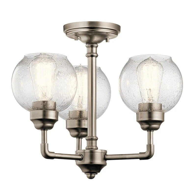 Niles Three-Light Chandelier/Semi-Flush Mount Ceiling Fixture - Frankwebs