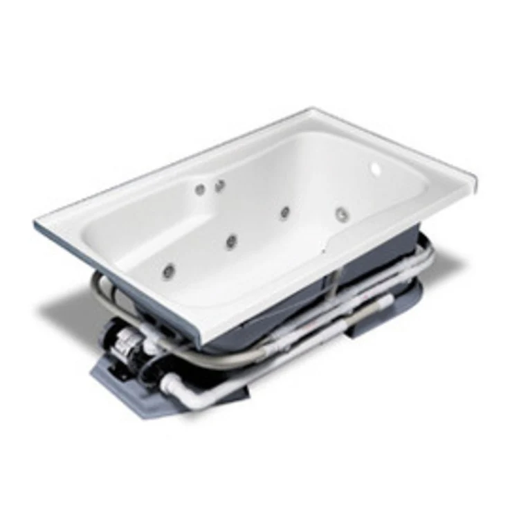 Whirlpool Tub 60 x 32 x 21-1/2 Inch Drop-In Bodywrap Left Drain White Rectangle - Frankwebs