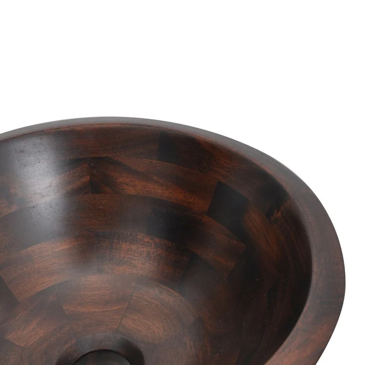 Vessel Catali Above Counter 13-3/4 Inch Mahogany Natural Wood - Frankwebs