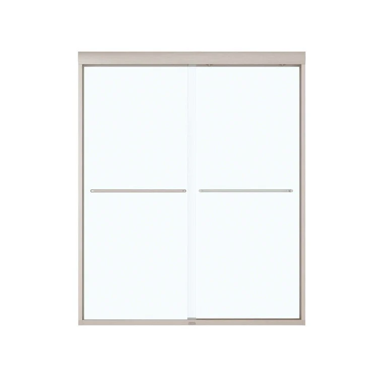 Shower Door Kameleon SC Sliding 59L x 71H Inch Brushed Nickel Clear 1/4 Inch 55 to 59x71 Inch - Frankwebs