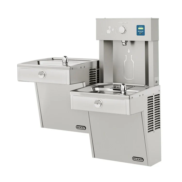EZH2O Vandal-Resistant Bottle Filling Station with Bi-Level Refrigerated Cooler/Filter - Frankwebs