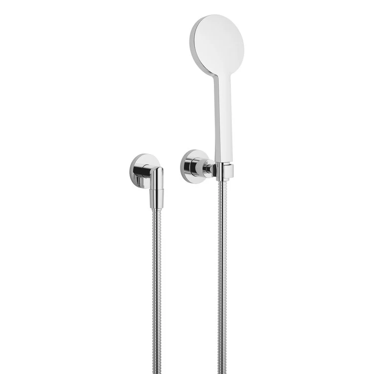 Handshower Set TARA with Individual Flanges Chrome Compact Rain 1.8 Gallons per Minute - Frankwebs