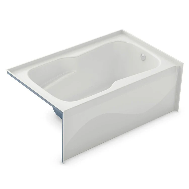 Soaking Tub 60 x 32-1/2 x 21-1/4 Inch 1-Piece Right Drain Outlet White AcrylX - Frankwebs