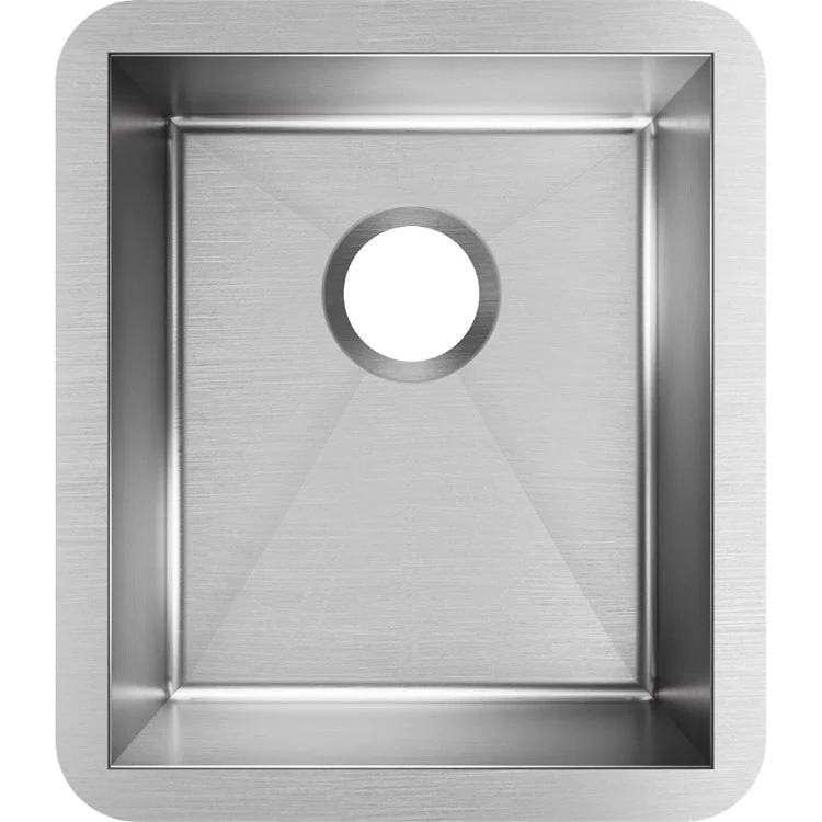 Kitchen Sink Crosstown 16 x 18.5 Inch Single Bowl Polished Satin Undermount Stainless Steel Drain Location Rear Center Includes 1000001306 Template - Frankwebs
