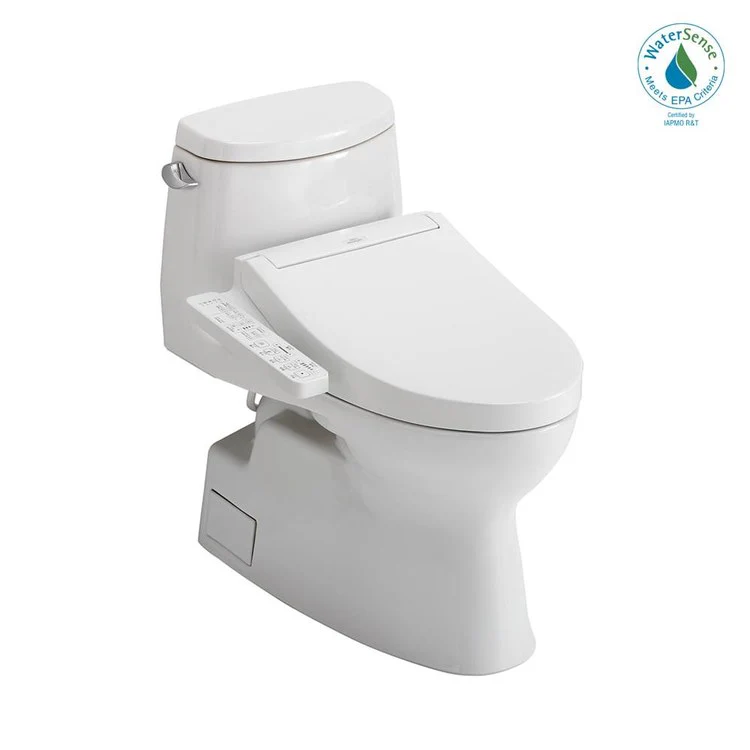 Toilet Carlyle II 1 Pieces Universal Height Cotton Elongated ADA 28-3/4 Inch 1.28GPF 12 Inch Rough-In Tornado Left Hand Washlet+C2 - Frankwebs