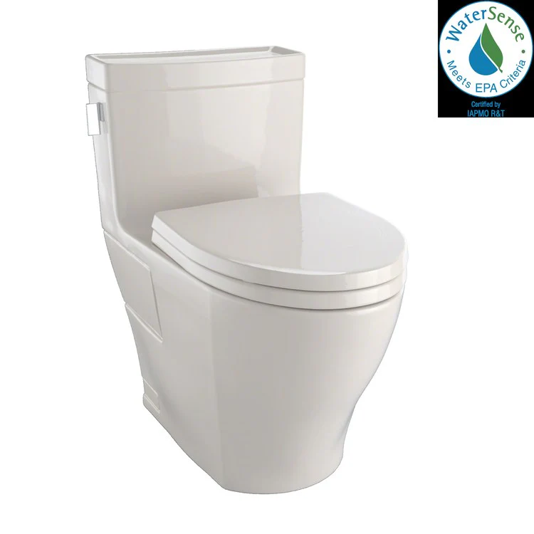 Toilet Legato 1 Pieces Universal Height Washlet Ready Sedona Beige Elongated ADA 27-15/16 Inch 1.28 Gallons per Flush Left Hand Chrome Soft Close - Frankwebs