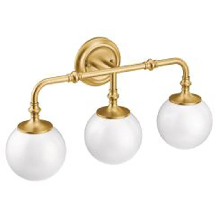Bath Light Colinet Vanity 3 Lamp Brushed Nickel Glass or Shade Frosted - Frankwebs