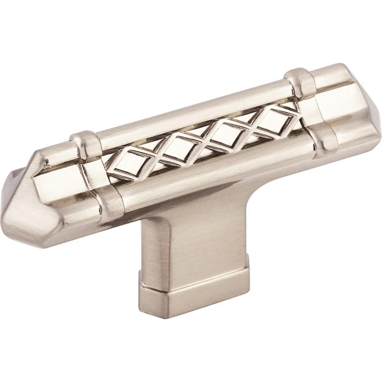 Knob Tower Bridge T-Handle for Decorative Hardware Brushed Satin Nickel Zinc Alloy 2-5/8 Inch - Frankwebs