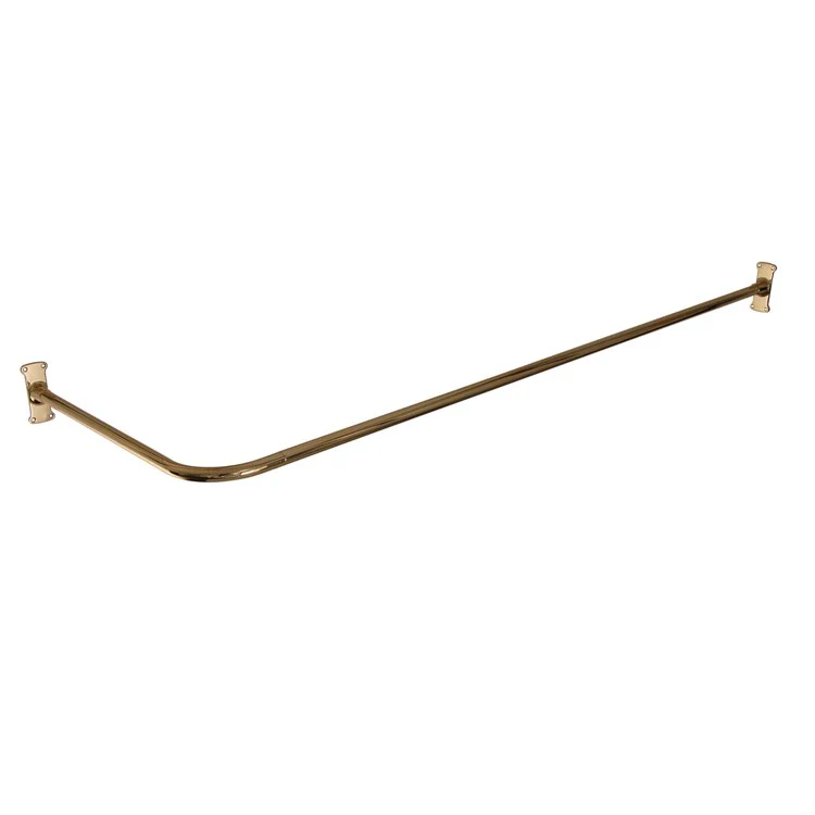 Shower Rod Corner Brushed Nickel 66 x 48 Inch Brass - Frankwebs