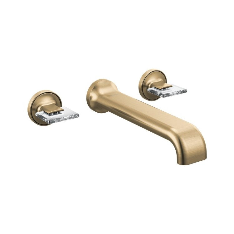 Tub Filler Allaria Wall Mount 8 Inch Spread 2 Less Handle ADA Brilliance Luxe Nickel - Frankwebs
