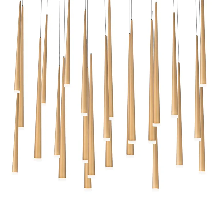 Cascade 23-Light LED Etched Glass Linear Chandelier 3500K - Frankwebs