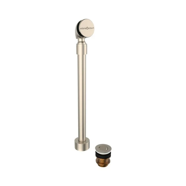 Drain Kit Freestanding Bathtub Brushed Nickel 22.25 Inch Brass for Freestanding Bathtub Sub Floor Installation Includes Sub Floor Shoe Tube - Frankwebs