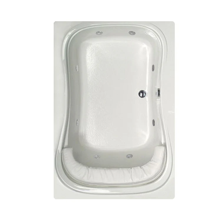 Combination Tub Designer Collection Fantasy 60 x 42 x 21 Inch Drop-In Center Drain Bone Rectangle - Frankwebs