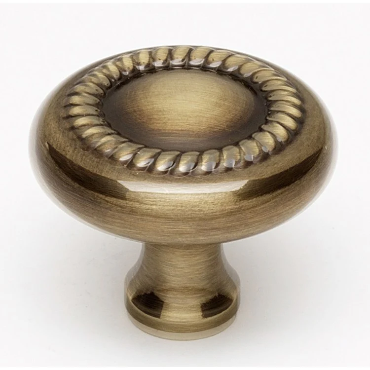 Knob Rope Round Satin Nickel Brass 1-1/2 Inch 1-1/8 Inch 9/16 Inch - Frankwebs