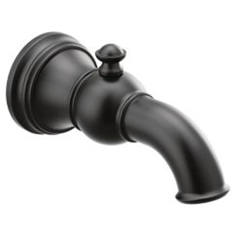 Tub Spout Weymouth with Diverter Matte Black 7-1/2 Inch Metal - Frankwebs