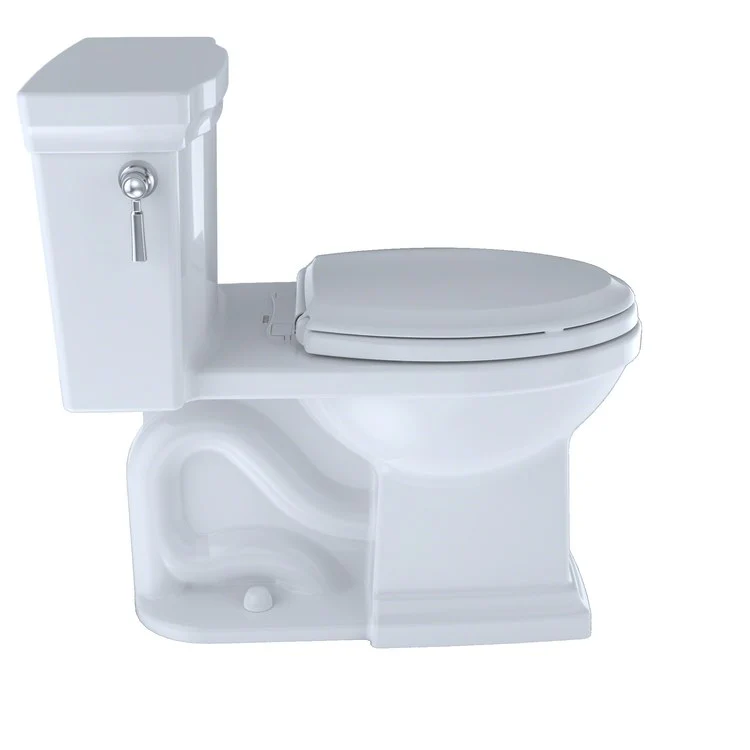 Toilet Promenade II 1 Pieces Universal Height Ebony Elongated ADA 29-1/4 Inch 1.28 Gallons per Flush Left Hand Chrome Soft Close - Frankwebs