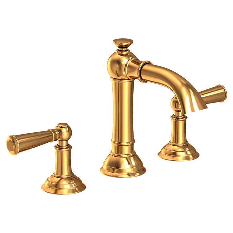 Lavatory Faucet Aylesbury Widespread 8 to 20 Inch Spread 2 Lever ADA Satin Gold PVD 1.2 Gallons per Minute Brass Spout Height 4-3/16 Inch - Frankwebs