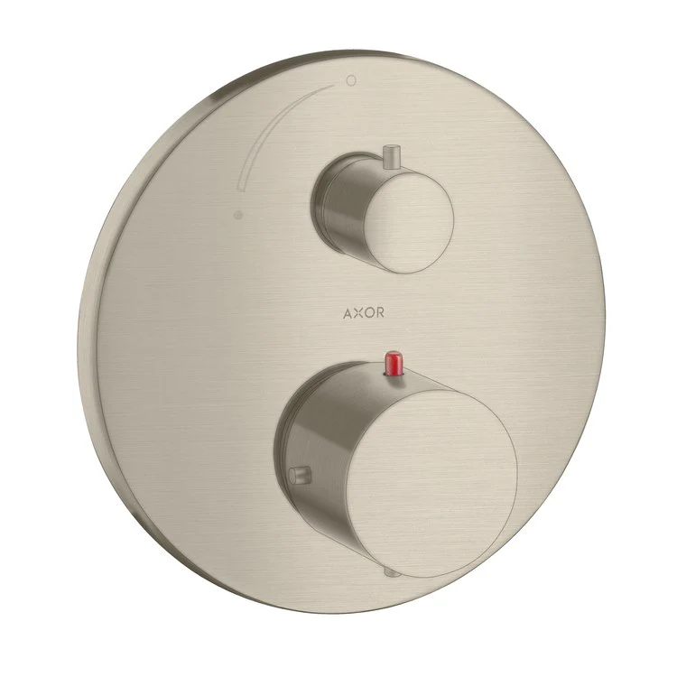 Thermostatic Trim Starck with Volume Control 2 Knob Brushed Nickel 6.0 Gallons per Minute Metal - Frankwebs