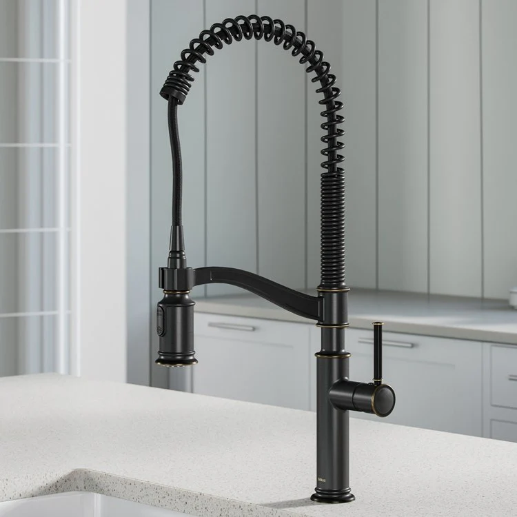Sellette Commercial-Style Pull Down Kitchen Faucet with Deck Plate - Frankwebs