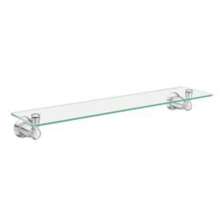 Shelf Banbury Brushed Nickel 22-3/4 x 5-4/5 Inch Glass - Frankwebs