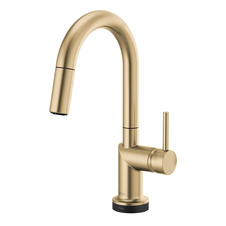 Bar Faucet Odin 1 Less Handle ADA Brilliance Polished Nickel SmartTouch Pull Down with Arc 1.8 Gallons per Minute - Frankwebs