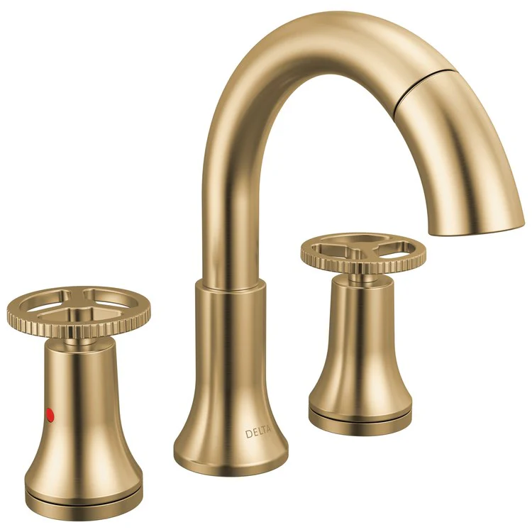Lavatory Faucet Trinsic Widespread 4-16 Inch Spread 2 Wheel ADA WaterSense Brilliance Champagne Bronze Pull Down 1.2 Gallons per Minute - Frankwebs