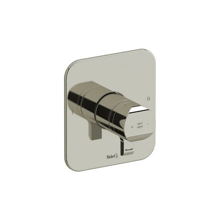 Thermostatic and Pressure Balance Valve Trim Salome 1/2 Inch Square 2-Way No Share 3 Function 1 Lever Polished Nickel 6.0 Gallons per Minute - Frankwebs