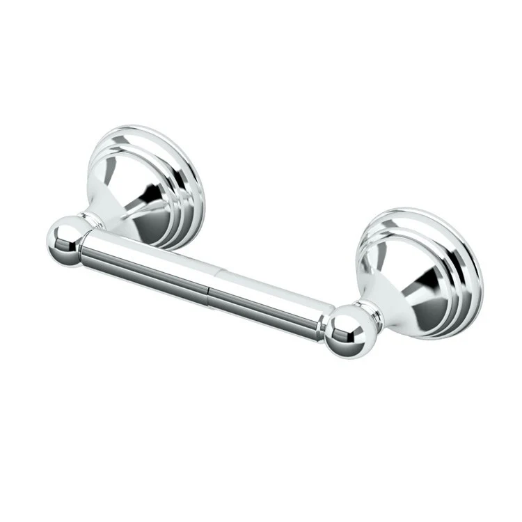 Toilet Paper Holder Charlotte Double Post Satin Nickel Metal Wall Mount - Frankwebs