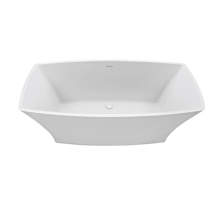 Air Tub Marcel 65.5 x 31 Inch Freestanding Rear Center Drain Matte White Rectangular - Frankwebs