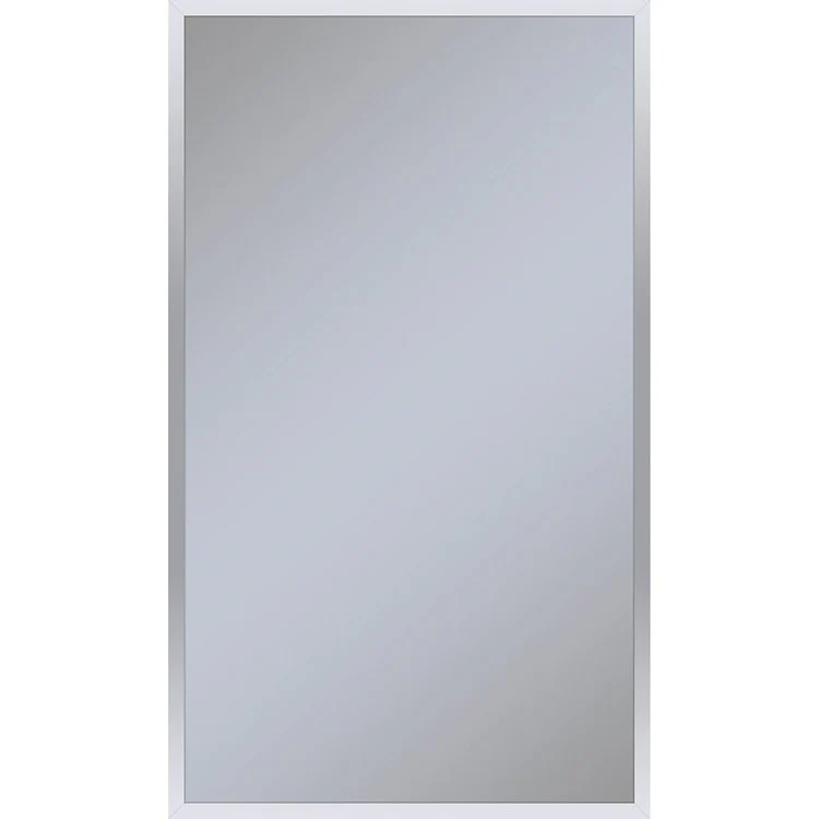 Bathroom Mirror Profiles Framed Rectangular 24W x 40H Inch Polished Nickel Wall Mount - Frankwebs
