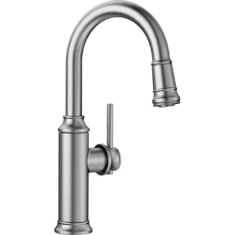 Empressa Single Handle Pull Down Bar/Prep Faucet - Stainless Steel - Frankwebs