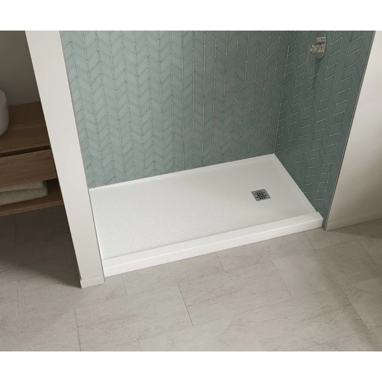 Shower Base B3 Alcove Stabili-T Square Drain White 60 x 34 Inch Acrylic Right Hand - Frankwebs