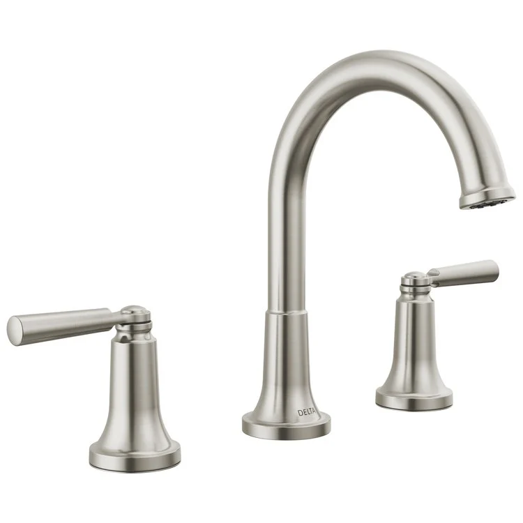 Lavatory Faucet Saylor Widespread 2 Lever ADA WaterSense Brilliance Stainless 1.2 Gallons per Minute 5-3/16 Inch - Frankwebs