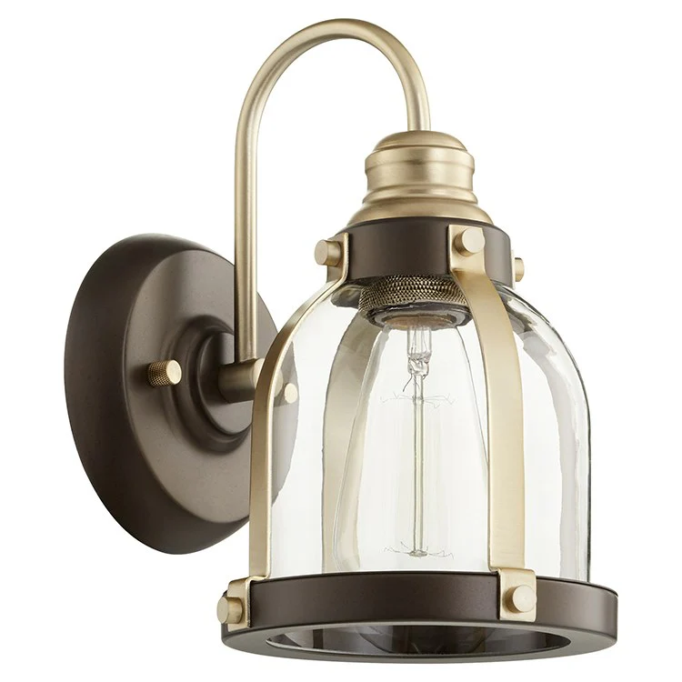 Banded Dome Single-Light Bathroom Wall Sconce - Frankwebs