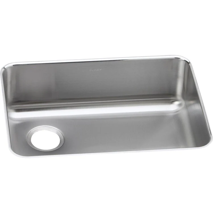 Kitchen Sink Lustertone Classic 25.5 x 19.25 Inch Depth 8 Inch Single Bowl Lustrous Satin Undermount Drain Location Rear Left - Frankwebs