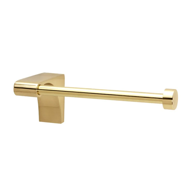 Toilet Paper Holder Luna Left Single Post Polished Chrome Brass 4-7/8 Inch 2-3/4 Inch Wall Mount - Frankwebs