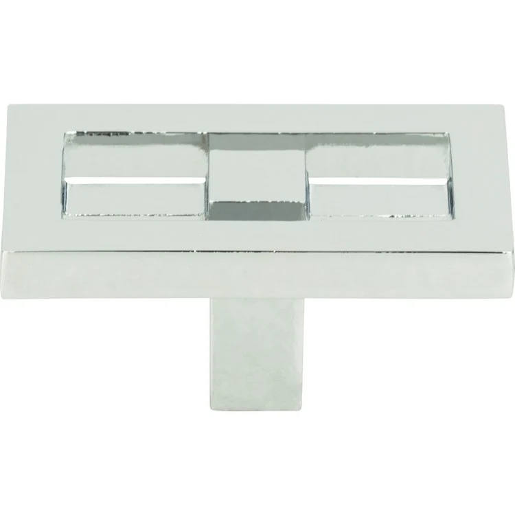 Knob Atlas Nobu Rectangle Brushed Nickel Zinc Alloy 1-3/4 Inch - Frankwebs