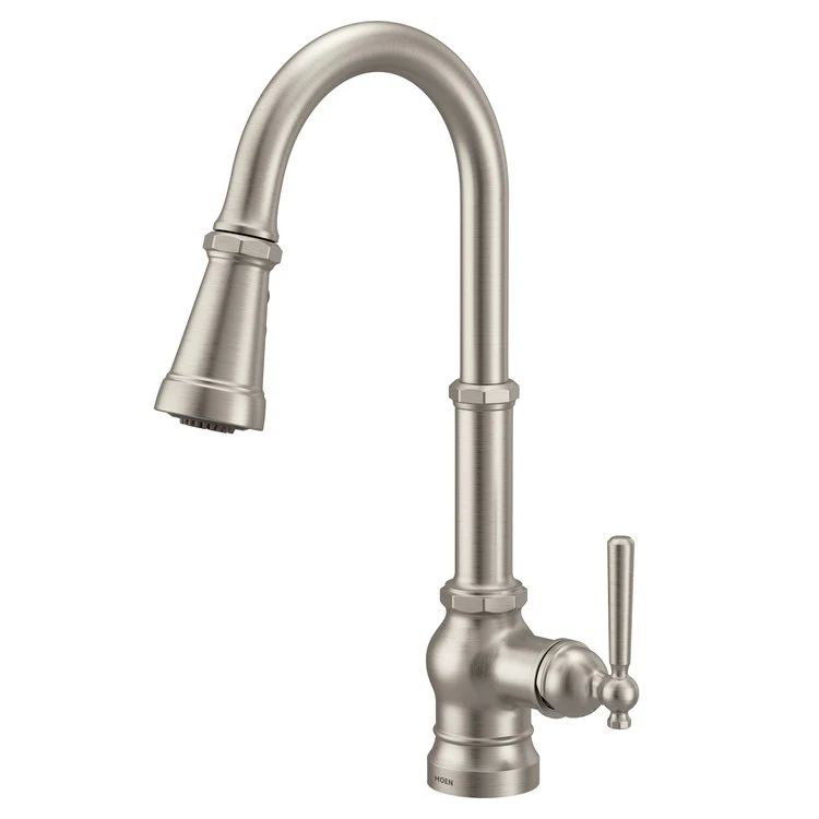 Kitchen Faucet Paterson 1 Lever ADA Spot Resist Stainless High Arc 360DEG 1 Hole 1.5 Gallons per Minute - Frankwebs