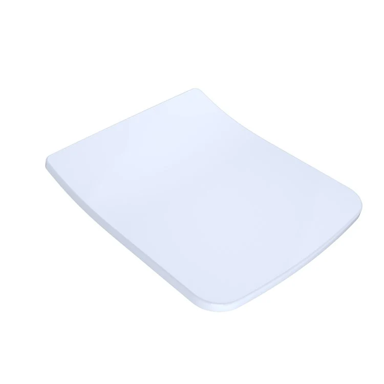 Toilet Seat Slim Square Closed Front with Cover Slow Close Plastic Cotton 18-13/16 Inch - Frankwebs