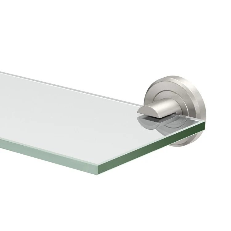 Shelf Latitude II Rectangle Glass Shelf Satin Nickel 20 Inch Tempered Glass - Frankwebs