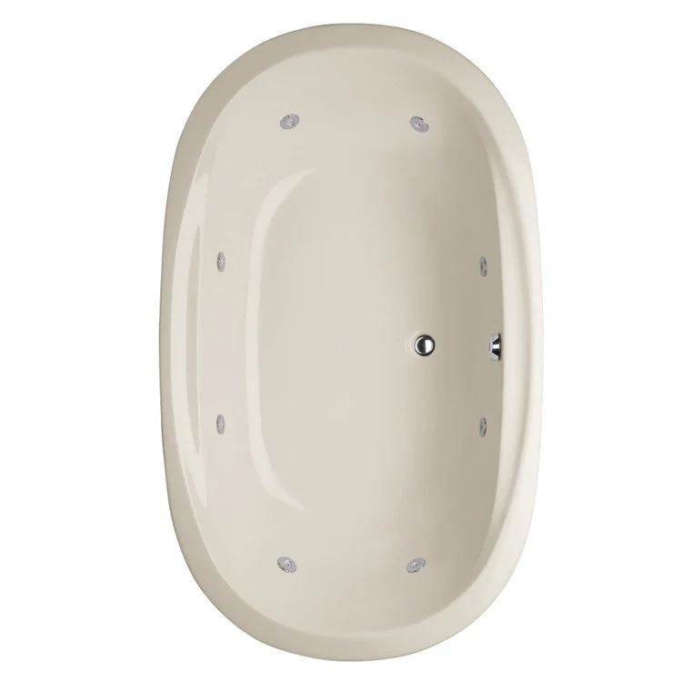 Whirlpool Tub Designer Collection Galaxie 66 x 38 x 19 Inch Drop-In Center Drain Biscuit Oval - Frankwebs