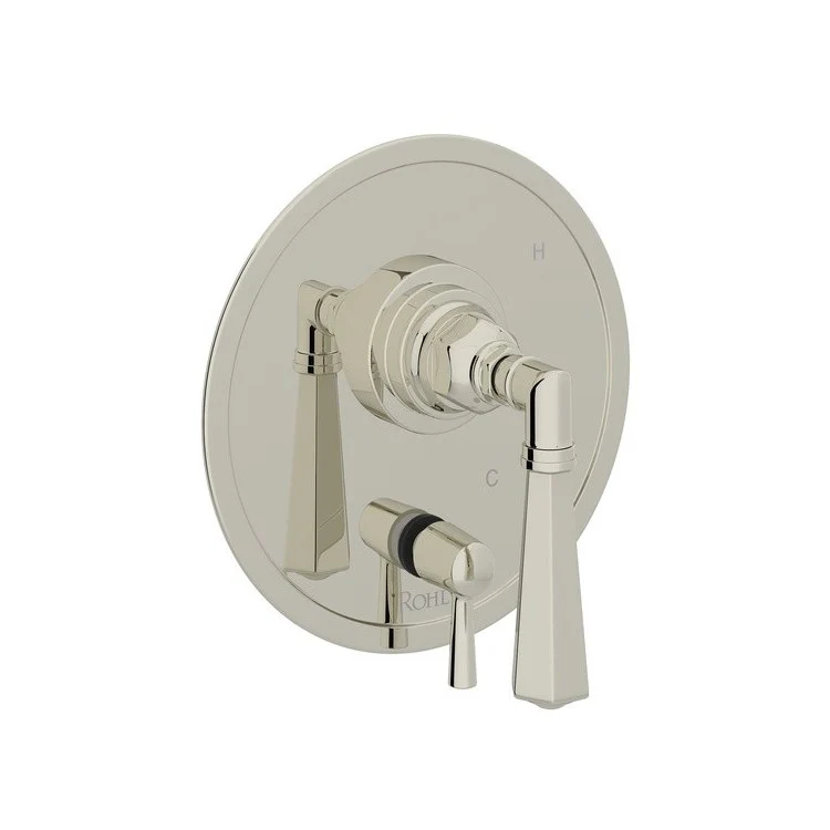 Pressure Balance Valve Trim San Giovanni with Diverter 1 Metal Lever Polished Nickel 5.5 Gallons per Minute - Frankwebs