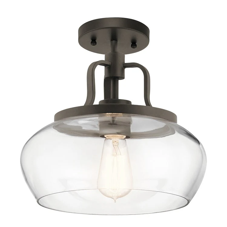 Davenport Single-Light Pendant/Semi-Flush Mount Ceiling Fixture - Frankwebs