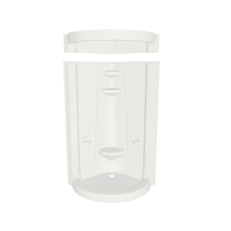 Shower Module Freestyle 36-1/2 x 36-1/2 x 77-1/2 Inch Acrylic White 1 Piece Center Seat Round - Frankwebs