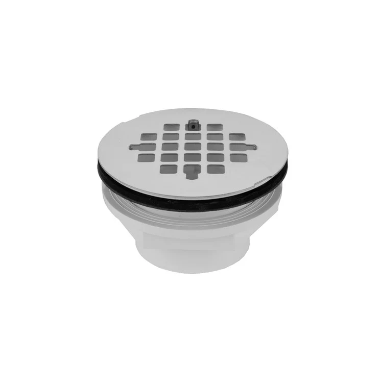 Shower Drain Snap in Drain Plate 4-1/4 Inch Satin Brass PVC/Stainless Steel for Fits 2