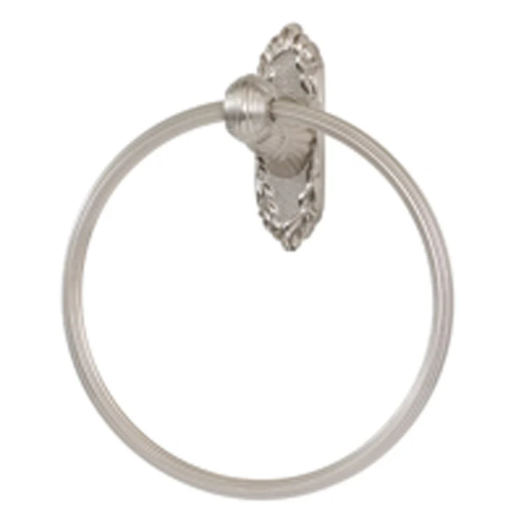 Towel Ring Ribbon & Reed Bath 7 Inch Unlacquered Brass 3-7/16 Inch - Frankwebs