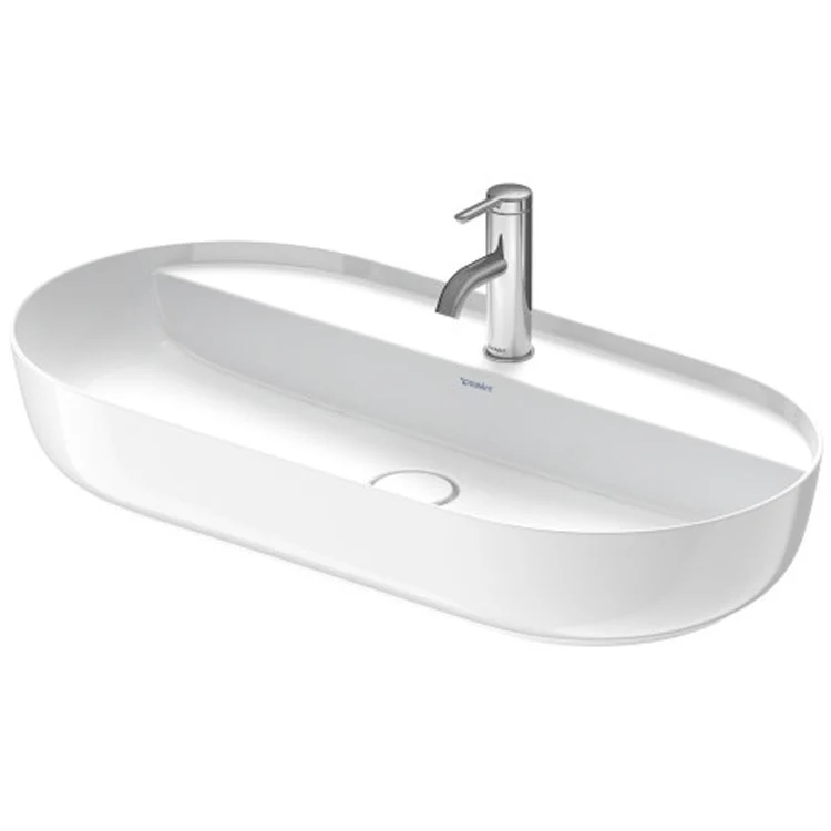Lavatory Sink Luv Above Counter Less Overflow 31-1/2 x 15-3/4 Inch Oval White 1 Hole - Frankwebs